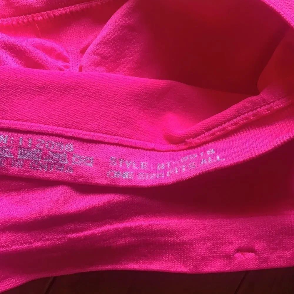 New Zenana Hot pink bandeau bra - Picture 2 of 5